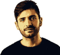 Pixel portrait of Bence Zentai